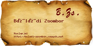 Béládi Zsombor névjegykártya